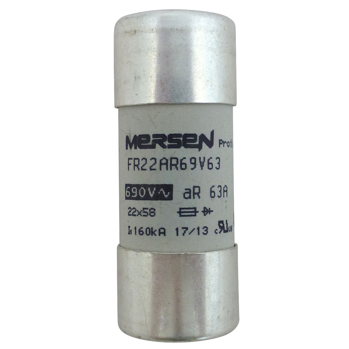 C1027320 - Cylindrical fuse-link aR 690VAC 22x58, 63A, without indicator